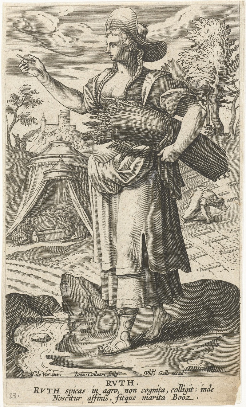 Ruth by Jan Collaert II, 1588 - 1595 — digital art print download
