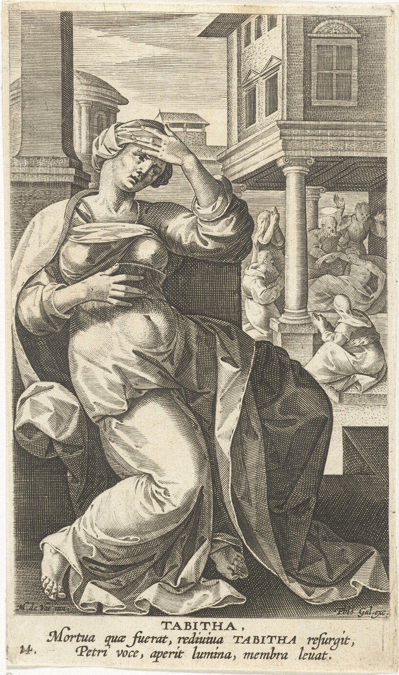 Tabitha by Jan Collaert II, 1595 - 1599 — digital art print download