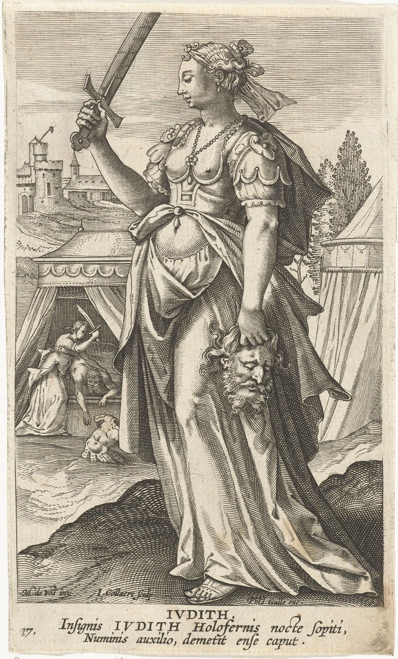 Judith by Jan Collaert II, 1588 - 1595 — digital art print download
