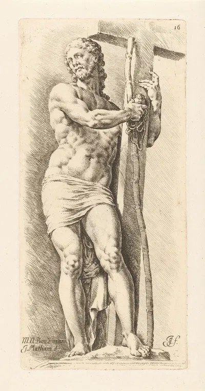 Christ with the Cross and other instruments of the Passion by Jan de Bisschop, 1666-1671 — digital art print download
