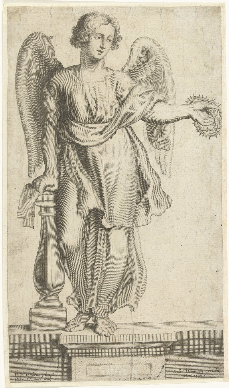 Angel with crown of thorns — Petrus Clouwet