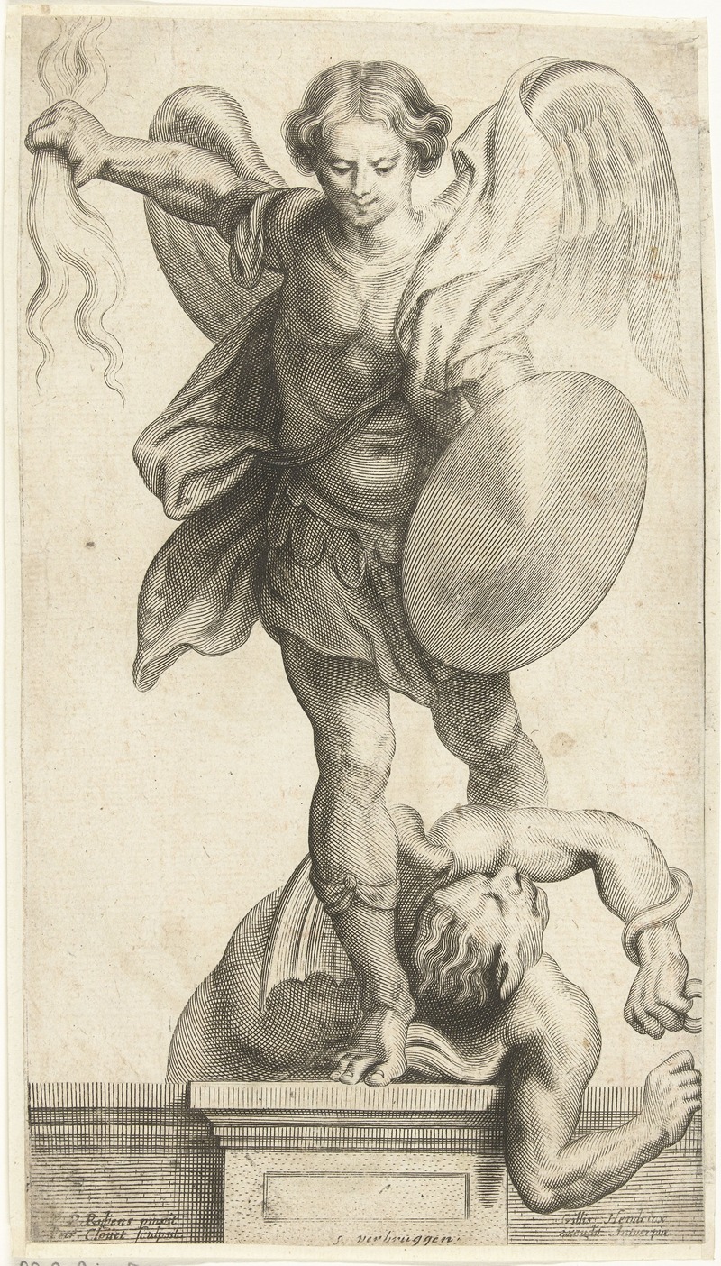 Archangel Michael by Petrus Clouwet, 1639 - 1670 — digital art print download