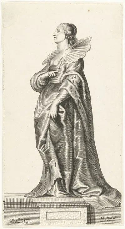 Portrait of an unknown woman by Petrus Clouwet, 1639 - 1670 — digital art print download