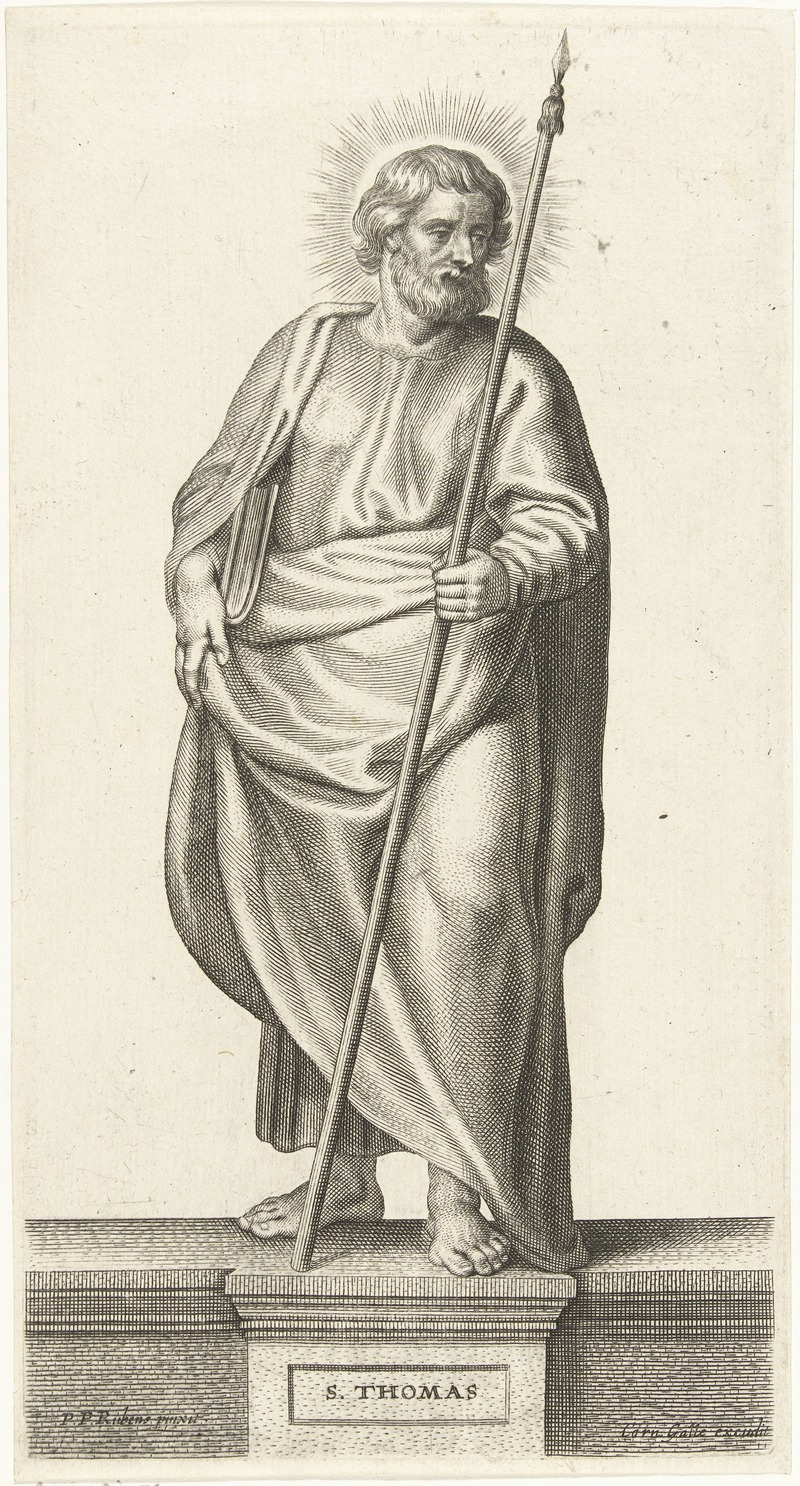 Saint Thomas by Petrus Clouwet, 1639 - 1670 — digital art print download