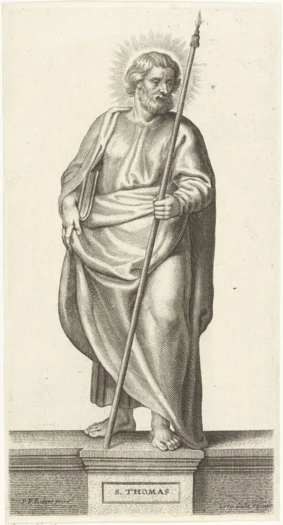 Saint Thomas by Petrus Clouwet, 1639 - 1670 — digital art print download