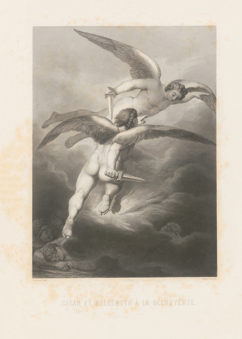 Satan et Belzébuth a la découverte by Alphonse de Lamartine, 1868 — digital art print download