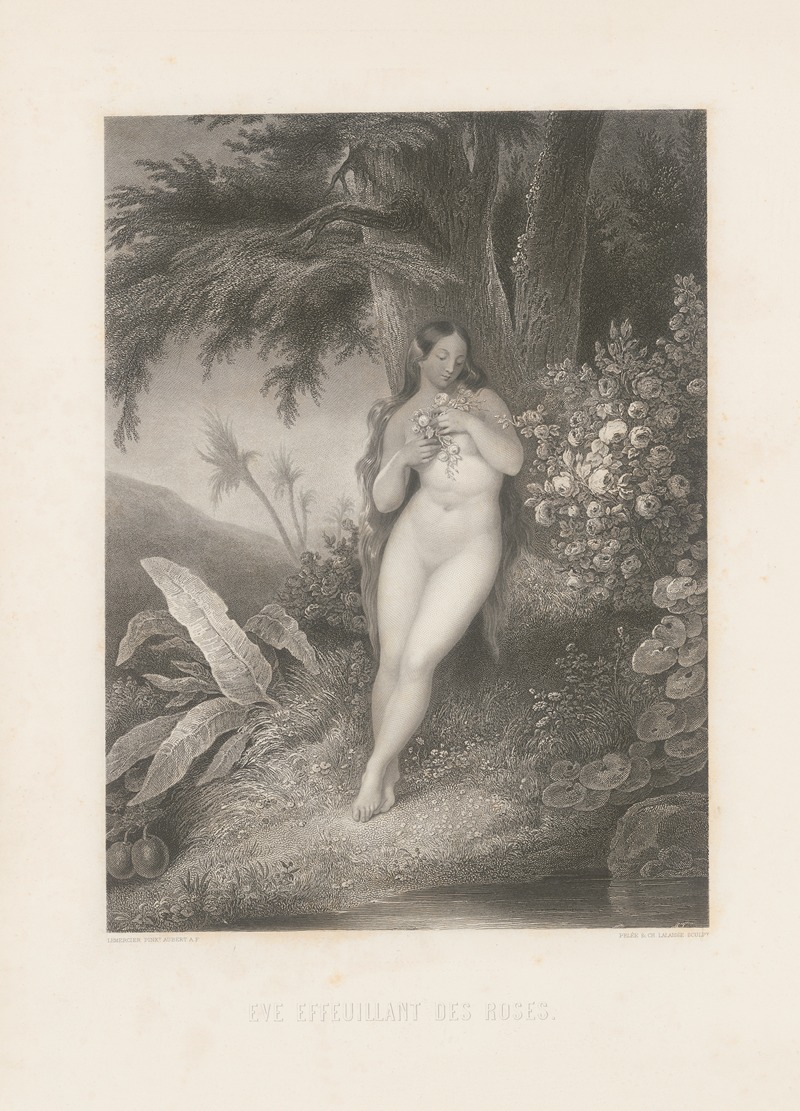 Eve effeuillant des roses by Alphonse de Lamartine, 1868 — digital art print download