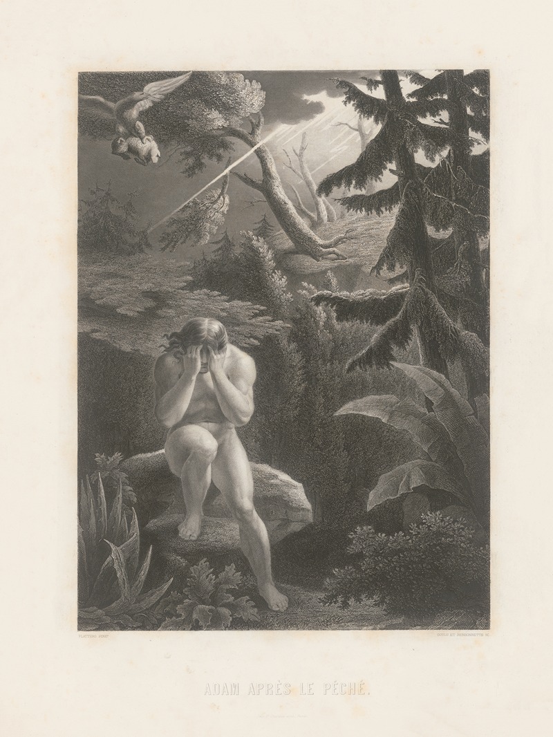 Adam aprés le péche by Alphonse de Lamartine, 1868 — digital art print download