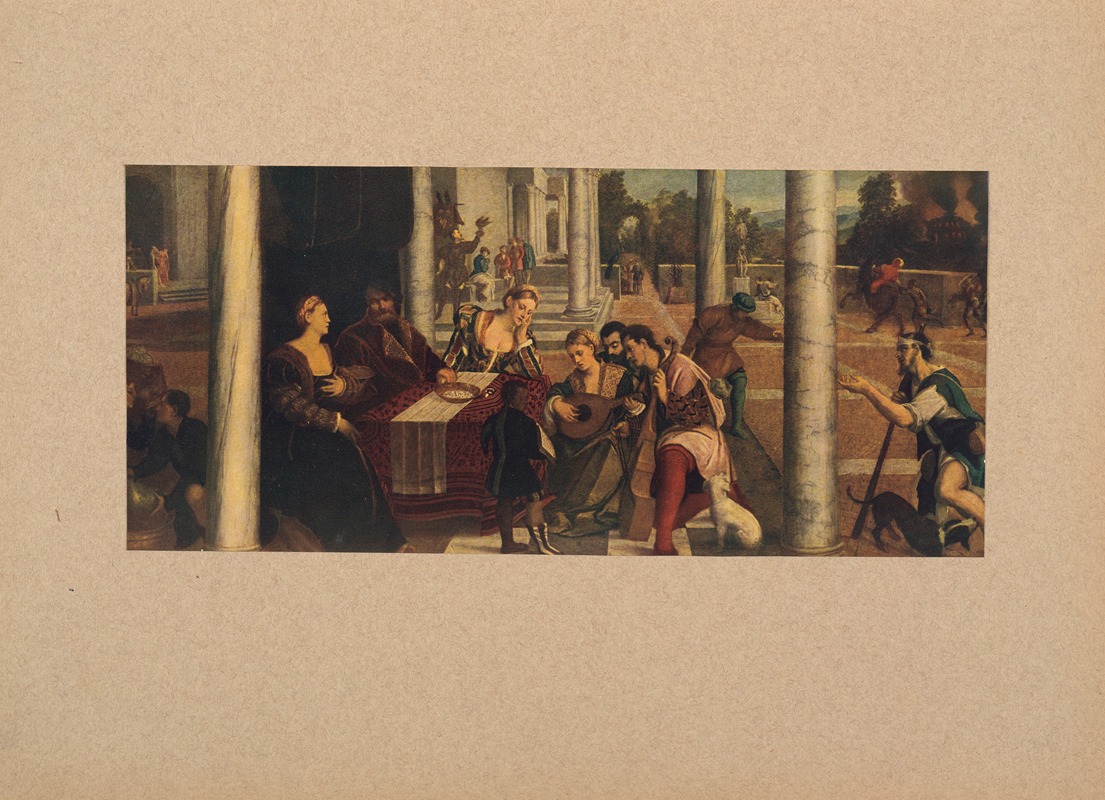 Bonifacio Veronese, La parabola del Ricco Epulone by Corrado Ricci, 1910 — digital art print download