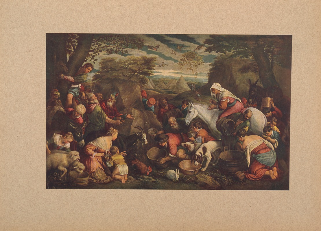 Jacopo Bassano, Mosè fa scaturir l’acqua da una rupe by Коррадо Риччи, 1910 — digital art print download