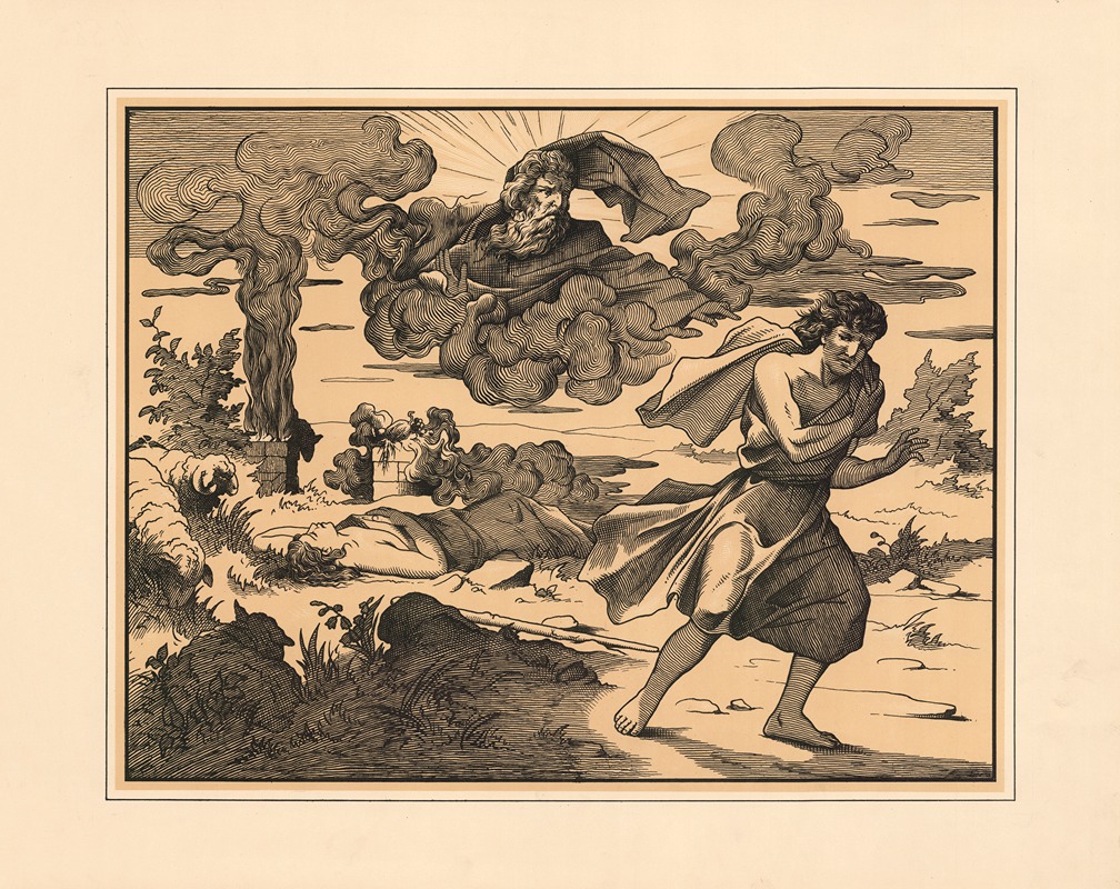 Cain and Abel by Aschendorff, 1906 — digital art print download