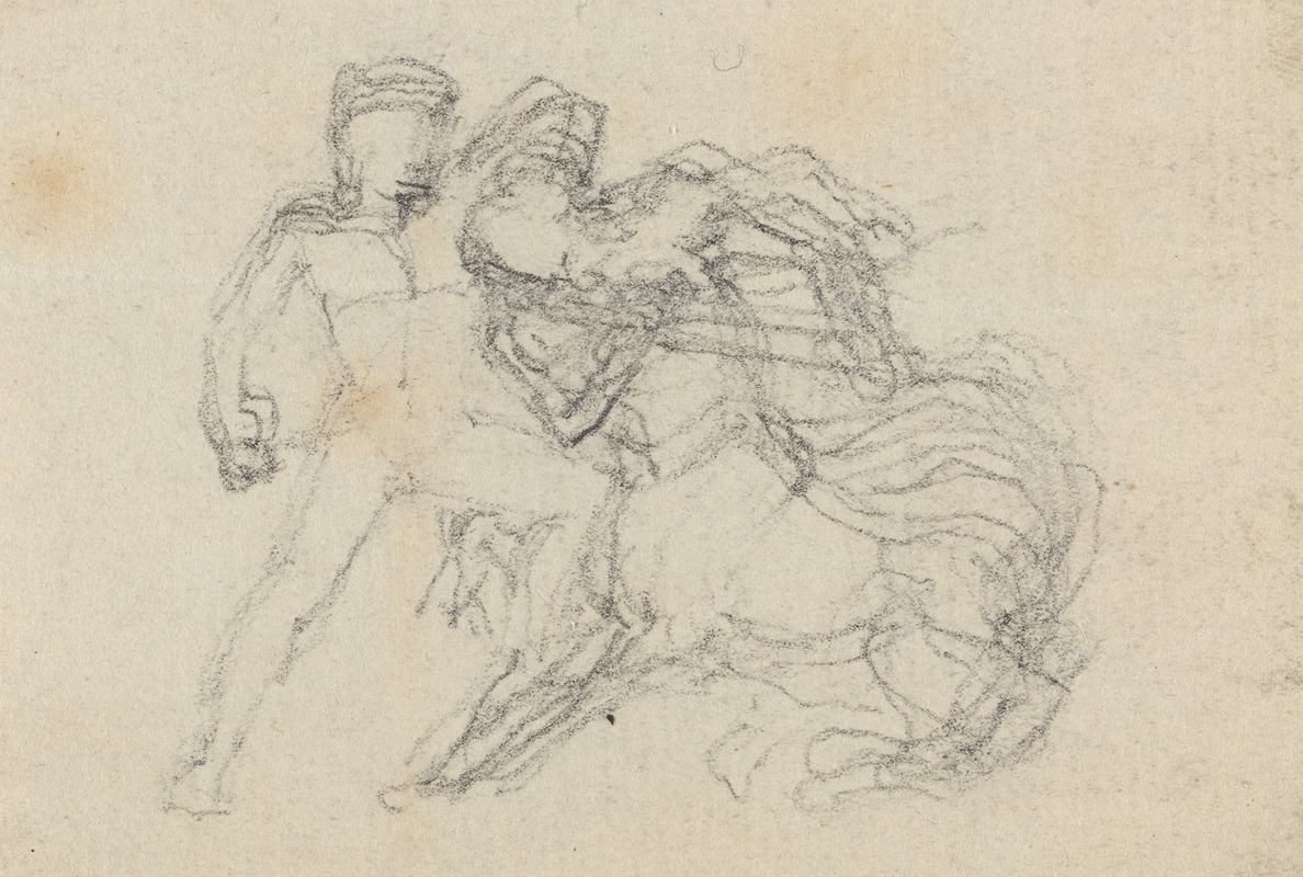 Battle between Man and Centaur by Джон Флаксмен — digital art print download