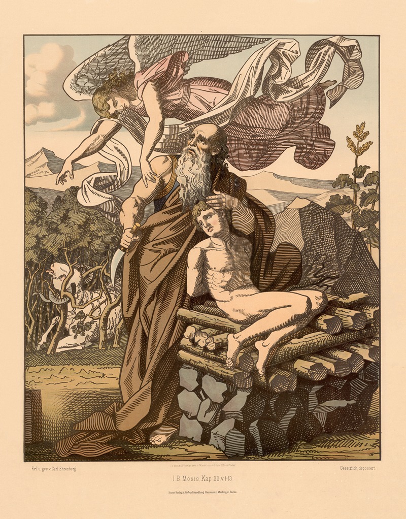 Abraham and Isaac by Carl Ehrenberg, 1904 — digital art print download
