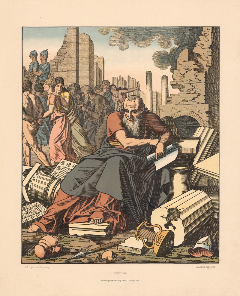 Jeremiah's Lamentations by Carl Ehrenberg, 1904 — digital art print download