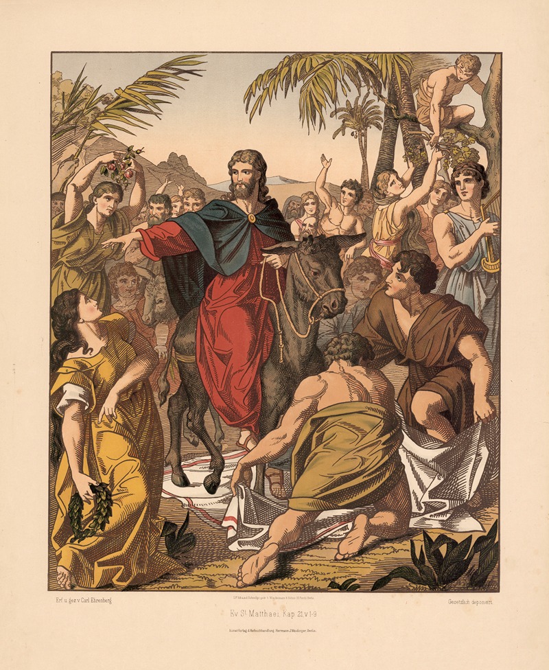 The Entry into Jerusalem by Carl Ehrenberg, 1904 — digital art print download