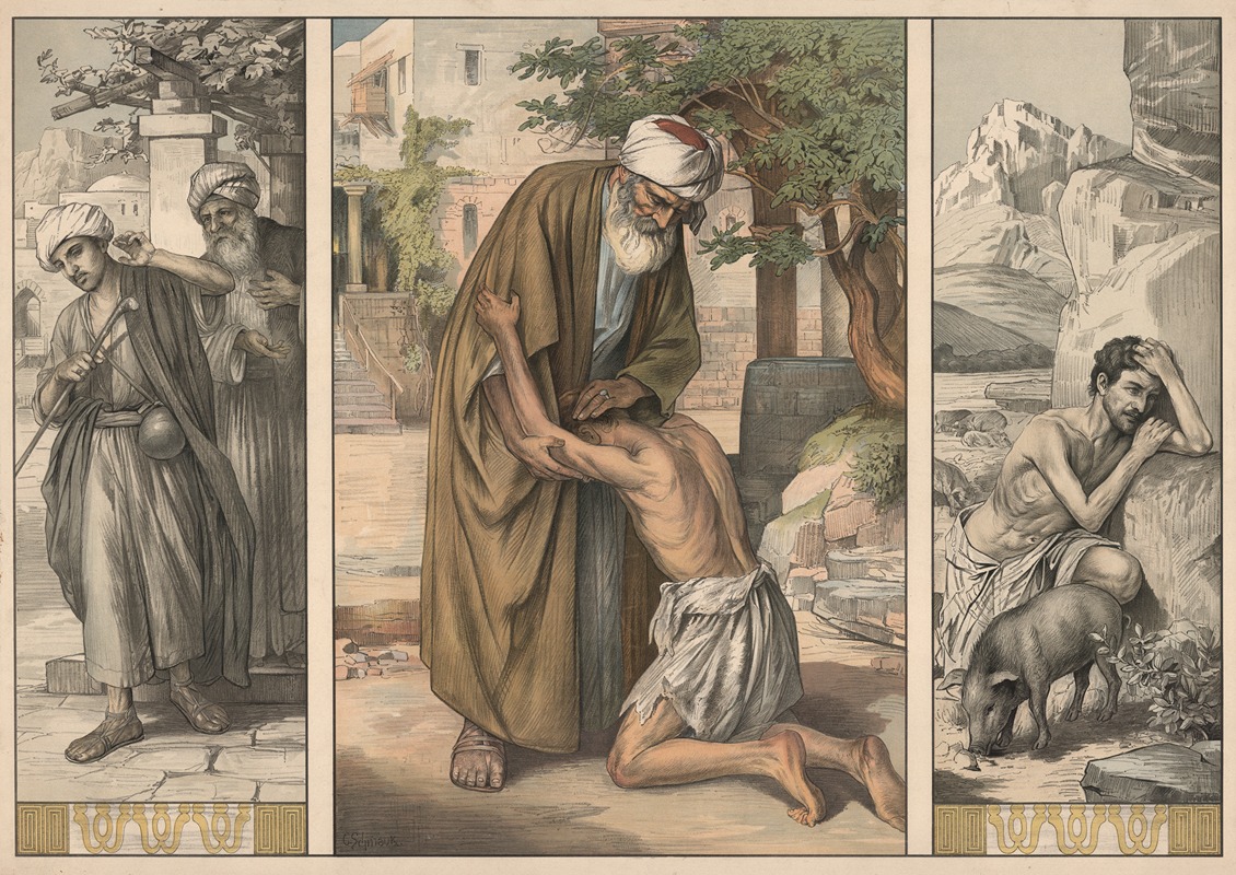 The Prodigal Son by Carl Schmauk, 1908 — digital art print download