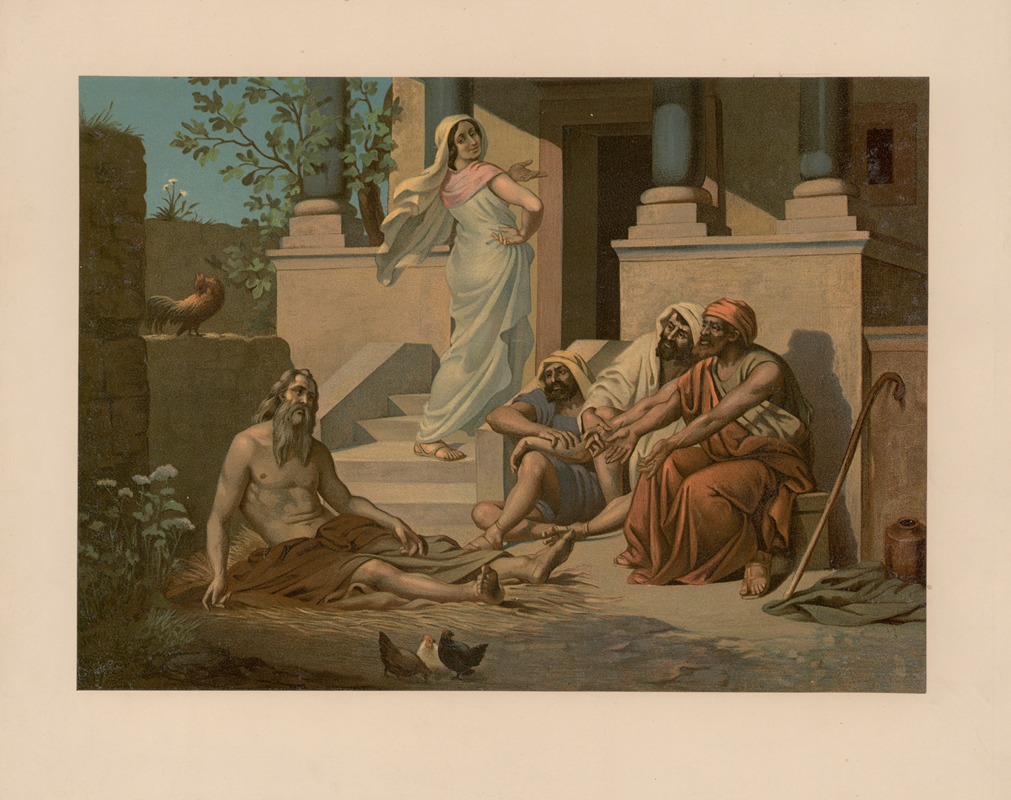 Job's patience is tested by Ernst Pessler, 1893 — digital art print download