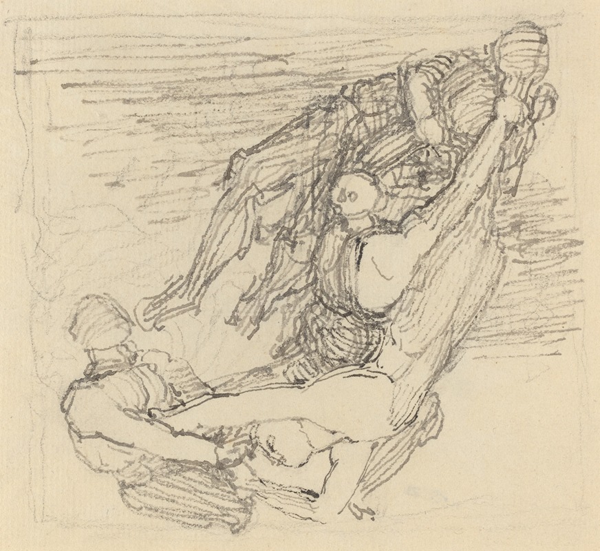 Figure Being Transported through the Air by Джон Флаксмен — digital art print download