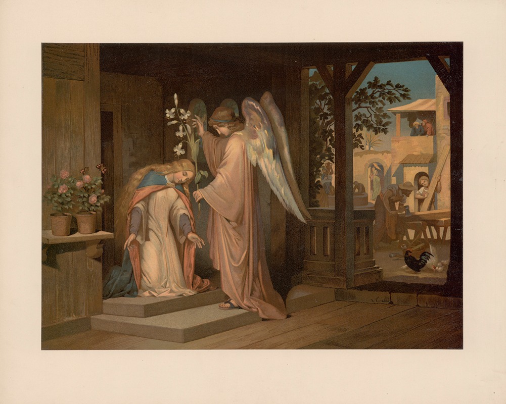 Annunciation by Ernst Pessler, 1893 — digital art print download