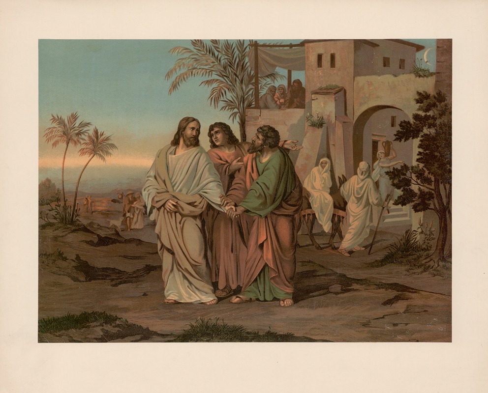 The journey to Emmaus by Ernst Pessler, 1893 — digital art print download