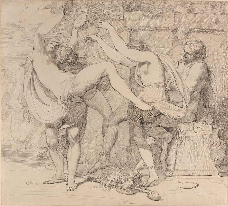 Bacchanal by Джон Гамильтон Мортимер, 1770-1775 — digital art print download