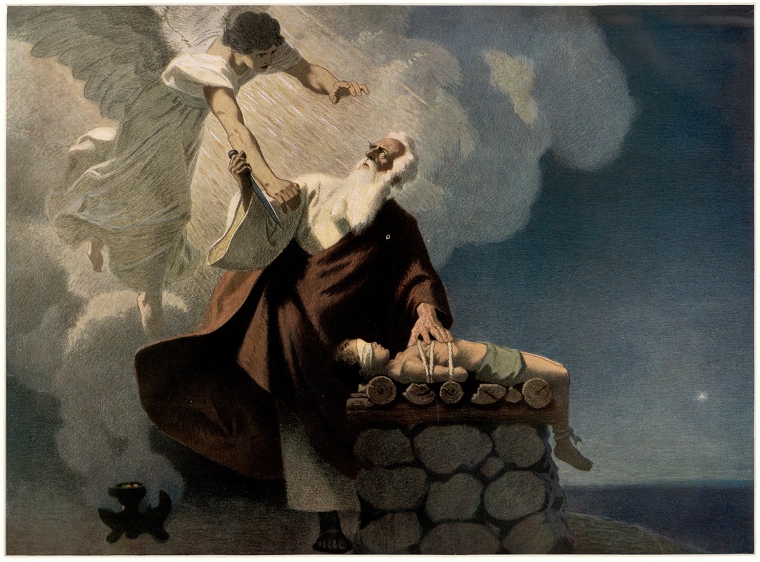 Abraham and Isaac by Gebhard Fugel, 1911 — digital art print download