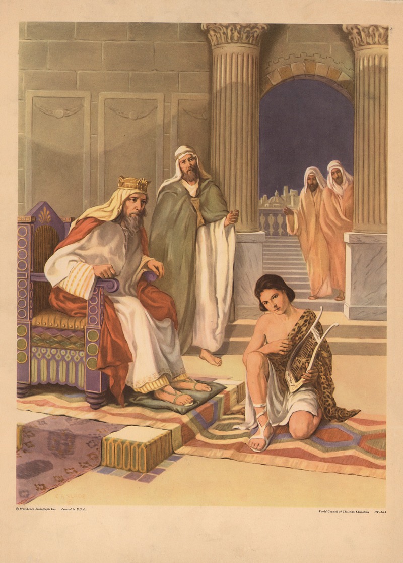 David plays for Saul by Gebhard Fugel, 1931 — digital art print download