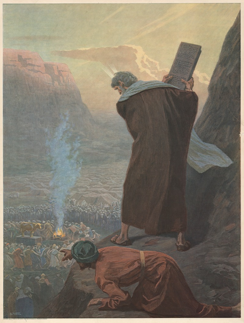 Moses on Mount Sinai by Gebhard Fugel, 1932 — digital art print download