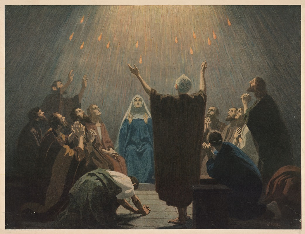 Peter's Pentecost Sermon by Gebhard Fugel, 1935 — digital art print download