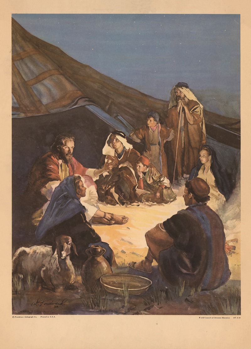 The campfire story by Gebhard Fugel, 1931 — digital art print download