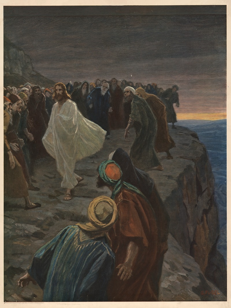 The cliff in Nazareth by Gebhard Fugel, 1939 — digital art print download
