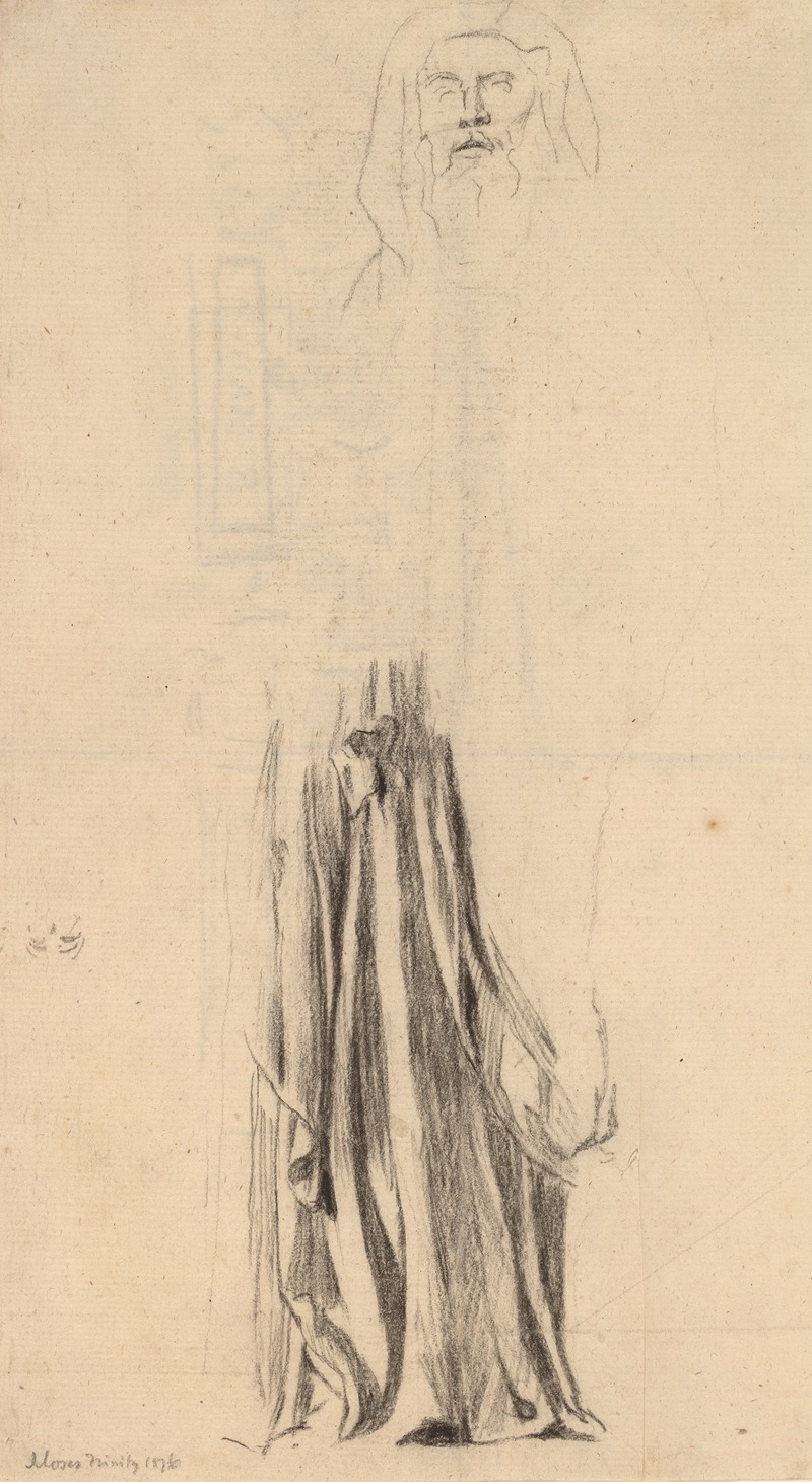 Study for Moses – Trinity Church, Boston by Джон Ла Фардж, 1876 — digital art print download