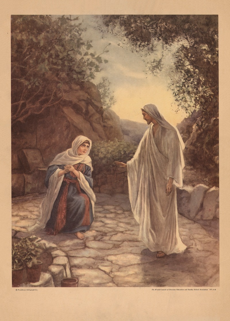 The Risen Jesus and Mary by Gebhard Fugel, 1931 — digital art print download