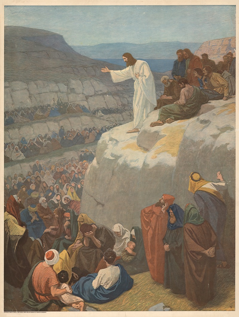 The Sermon on the Mount by Gebhard Fugel, 1932 — digital art print download