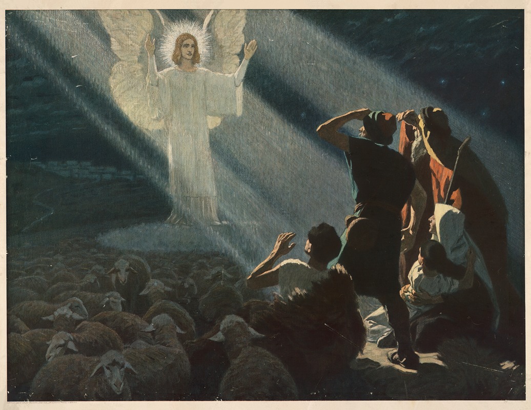 The Shepherds in the Field by Gebhard Fugel, 1939 — digital art print download