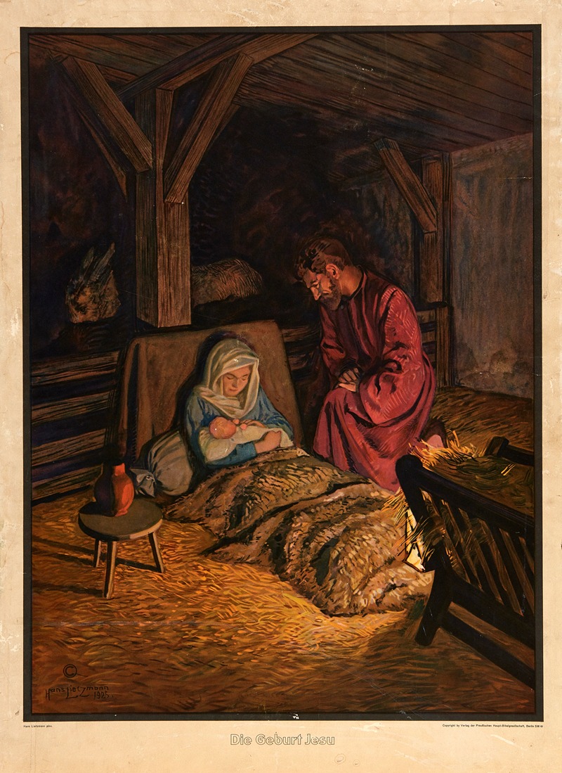 Die Geburt Jesu by Ганс Лиццманн, 1933 — digital art print download