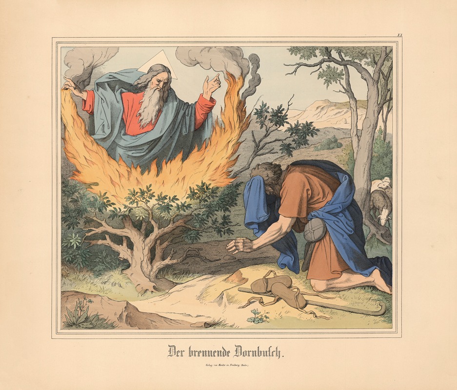 Der brennende Dornbusch by Johann Nepomuk Heinemann — digital art print download