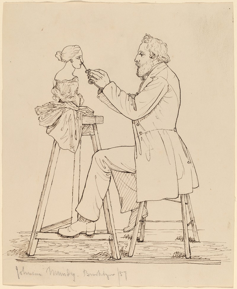 Johnson Mundy, Sculptor by John Quincy Adams Ward, 1857 — digital art print download