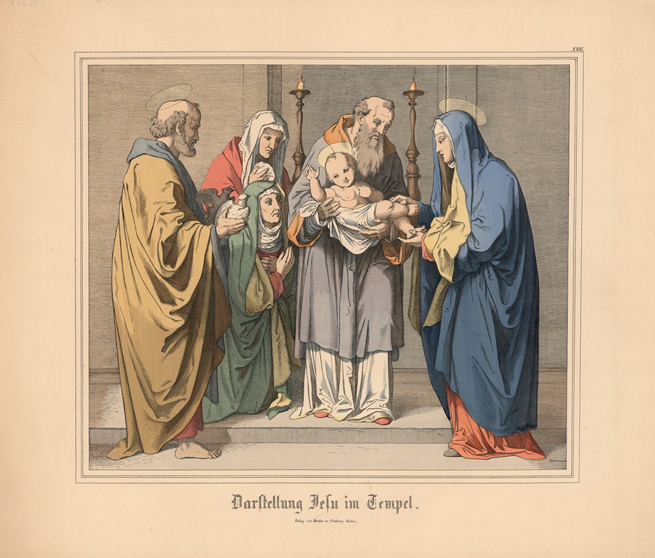 Darstellung Jesu im Tempel by Johann Nepomuk Heinemann — digital art print download