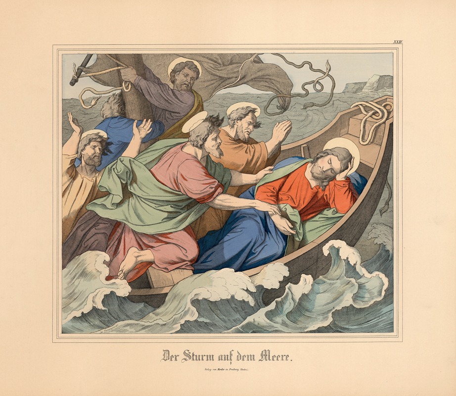 Der Sturm auf dem Meere by Johann Nepomuk Heinemann — digital art print download