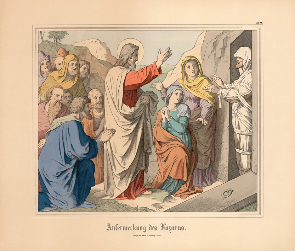 Auferweckung des Lazarus by Johann Nepomuk Heinemann — digital art print download