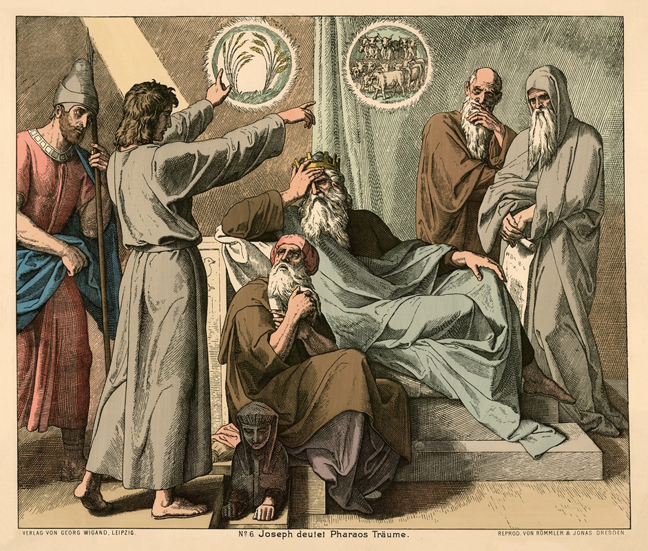 Joseph deutet Pharaos Traume (Joseph interpreting Pharaoh’s dream) — Julius Schnorr von Carolsfeld