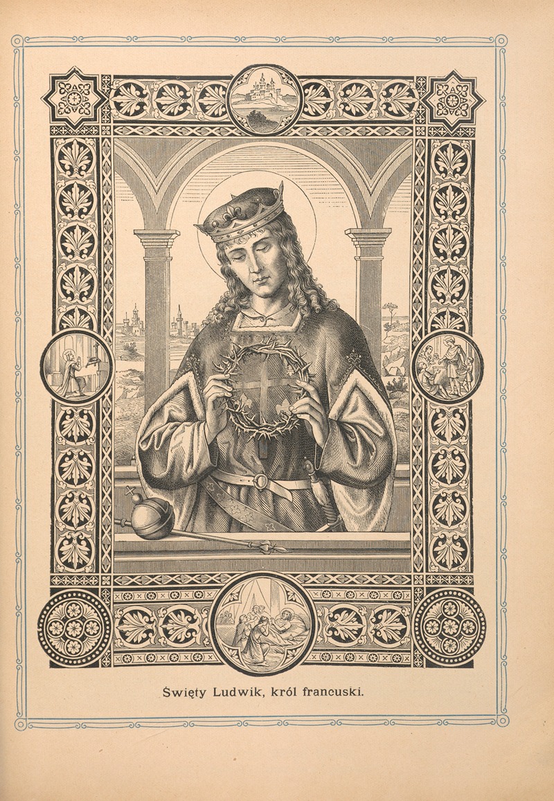 Święty Ludwik, król francuski by Otto Bitschnau, 1912 — digital art print download