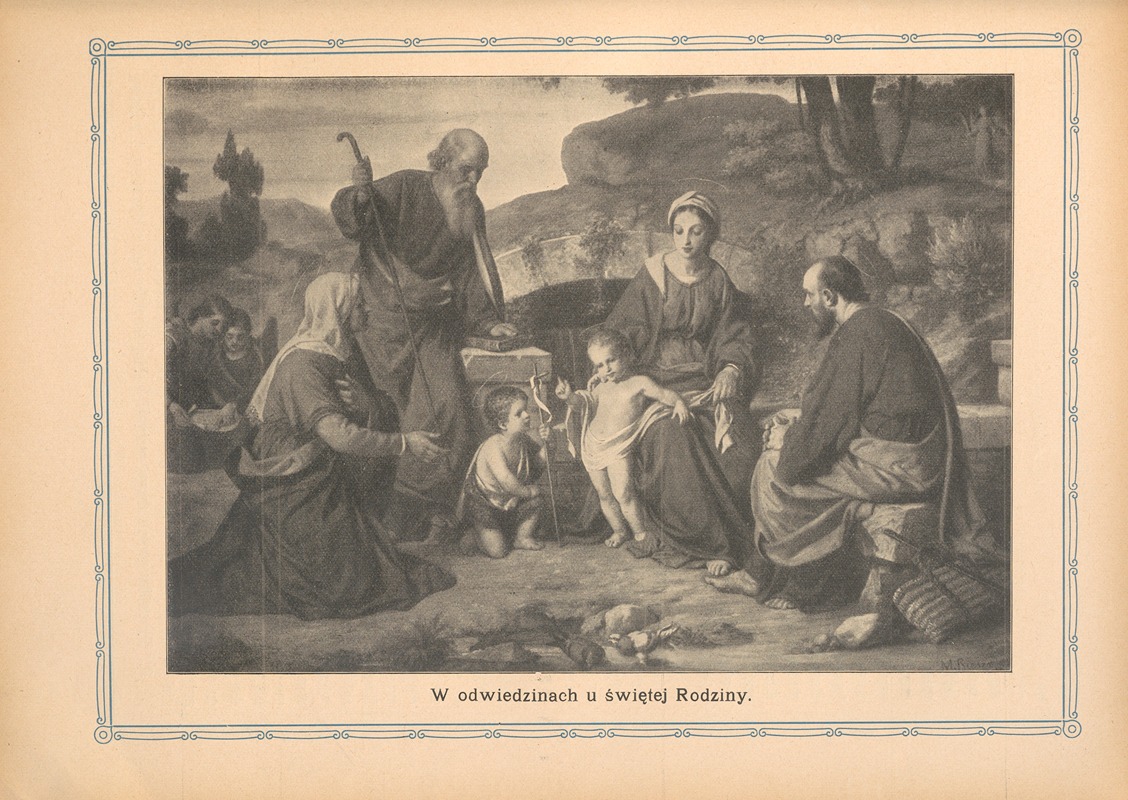 W odwiedzinach u świętej Rodziny by Otto Bitschnau, 1912 — digital art print download