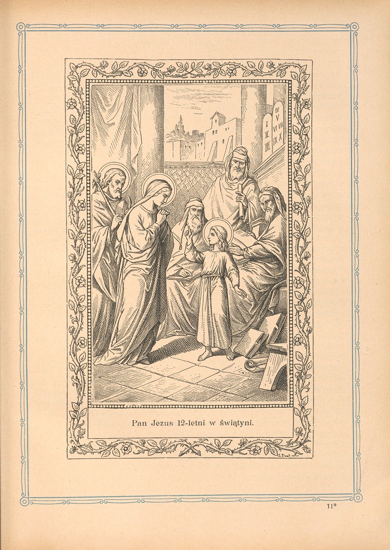 Pan Jezus 12-letni w świątyni by Otto Bitschnau, 1912 — digital art print download