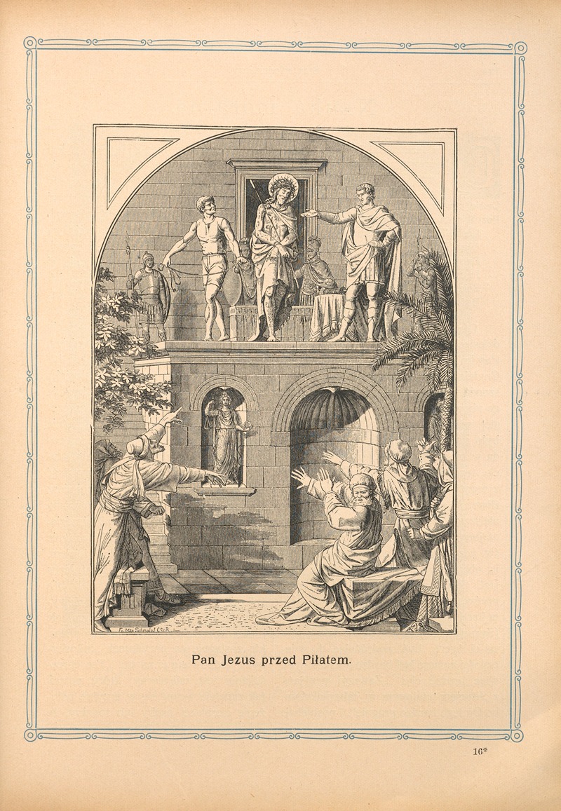 Pan Jezus przed Piłatem by Otto Bitschnau, 1912 — digital art print download