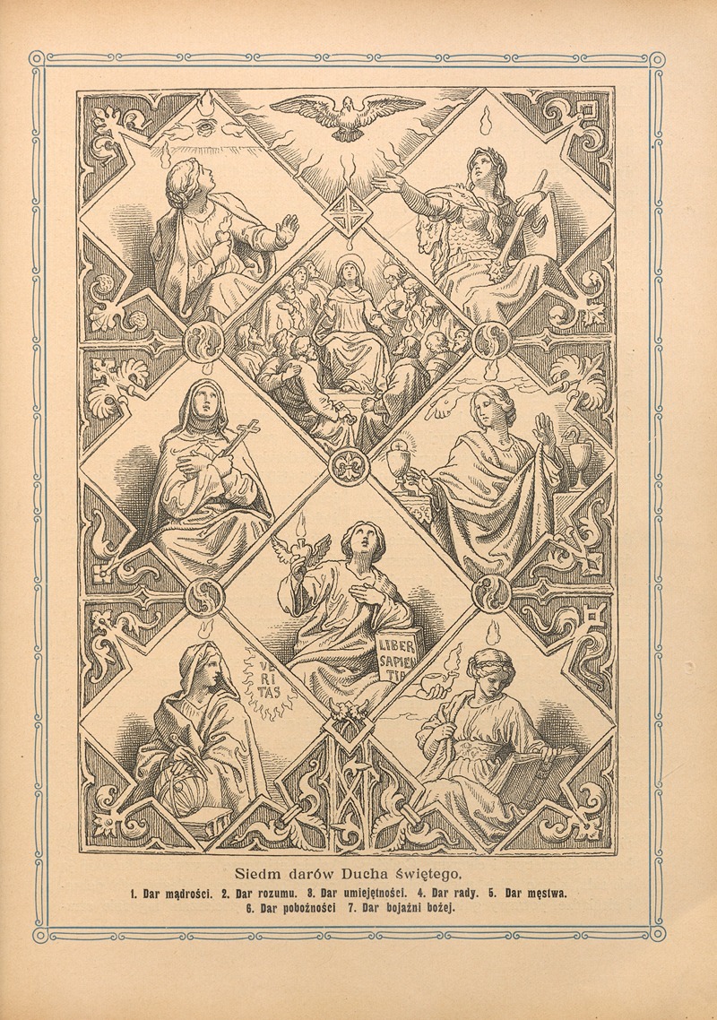 Siedm darów Ducha świętego. by Otto Bitschnau, 1912 — digital art print download