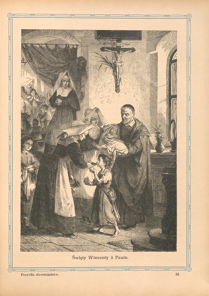 Święty Wincenty a Paulo by Otto Bitschnau, 1912 — digital art print download