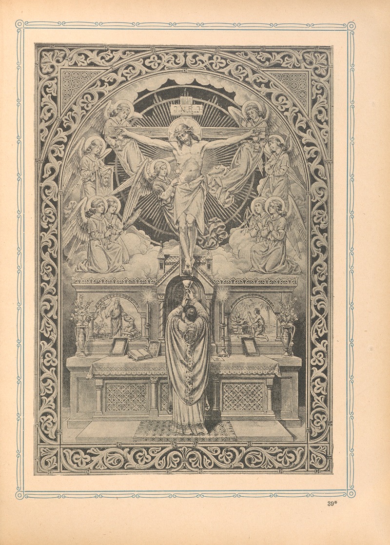 Crucifixion by Otto Bitschnau, 1912 — digital art print download