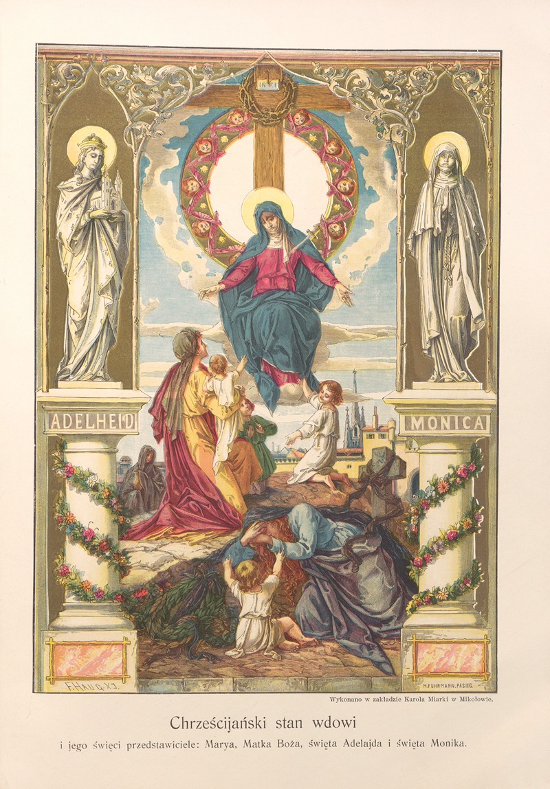 Chrześcijański stan wdowi by Otto Bitschnau, 1912 — digital art print download
